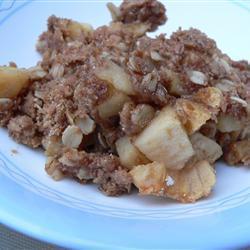 apfel crumble mit haferflocken