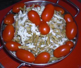 bohnensalat mit käsedressing