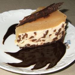 cheesecake mit schokolade und birnen