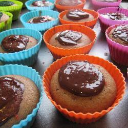 cupcakes mit schokoladenkern