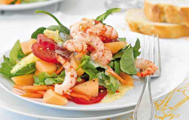 fruchtiger shrimpssalat
