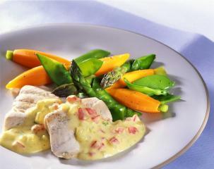 gedämpftes zanderfilet mit tomaten fenchel butter schaum