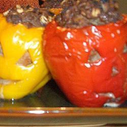 gefüllte paprika mit hackfleisch für halloween
