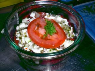 geschichteter fenchel tomaten salat