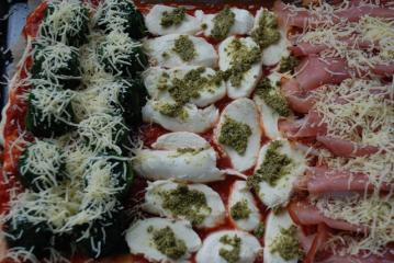 italienische flaggen pizza