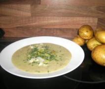 kartoffel lauch cremesuppe mit käse