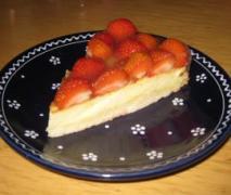 käsekuchen mit erdbeeren