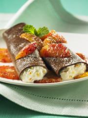 kastanien crêpes mit ricotta füllung