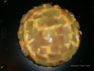 kleiner rhabarberkuchen mit kompottguß