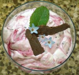 marmor joghurt mit himbeeren