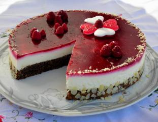 mohn himbeertorte