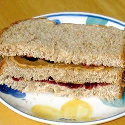 peanut butter jelly sandwich brot mit erdnussbutter und marmelade