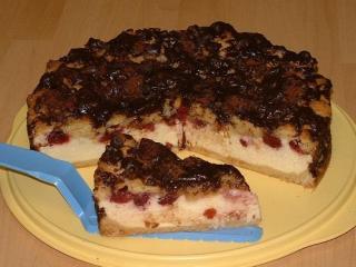 quark kirschstreusel mit schokoguss