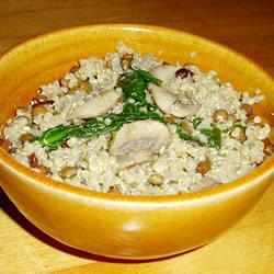 quinoa pilaf mit mangold