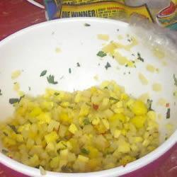 scharfe pfirsich mango salsa