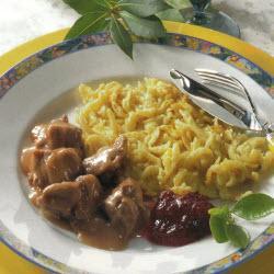 spätzle mit hasenragout