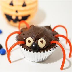 spinnen muffins für halloween