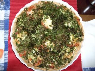 tomaten petersilie knoblauch quiche vegetarisch