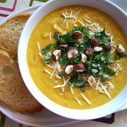 würzige kürbiscremesuppe mit butternut kürbis und kartoffeln