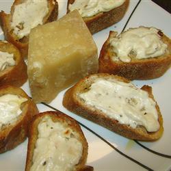 bruschetta mit käse und knoblauch