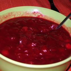 dip mit cranberries und orangensaft