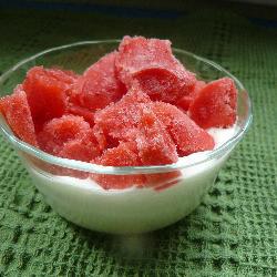 erdbeer crushed ice mit vanillesahne