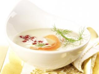 fenchelcremesuppe mit cranberry ketchup