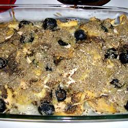 gebackenes huhn mit artischocken und oliven