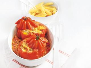 gefüllte tomaten mit lachs käse und ei