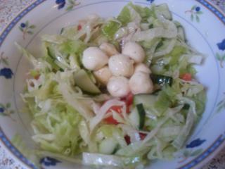 gemischter salat mit mozzarellabällchen