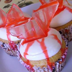 halloween cupcakes mit glasscherben