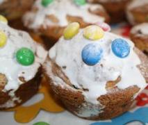 joghurt schokostreusel muffins mit smarties
