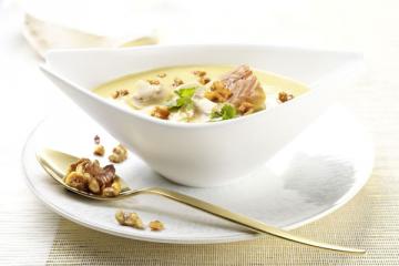 kartoffel champignon suppe mit räucheraal