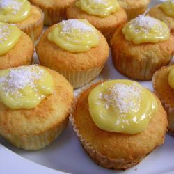 kokos cupcakes mit lemon curd