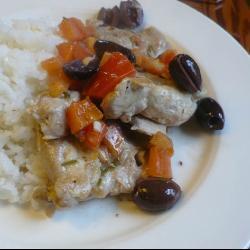 ligurisches hähnchen mit tomaten und oliven