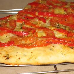 mammas focaccia mit tomaten und sardellen