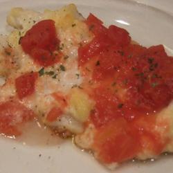 pangasius mit tomaten käse überbacken