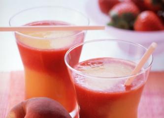 pfirsich erdbeer shake