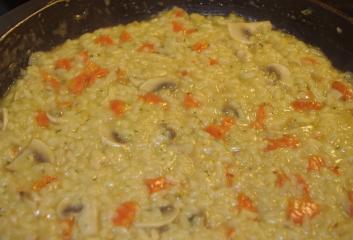 risotto mit champignons und karotten