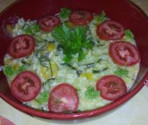 risotto mit meeresalgen karotten und zucchini