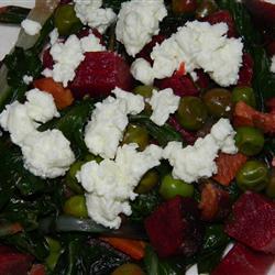 rote bete salat mit mangold und speck