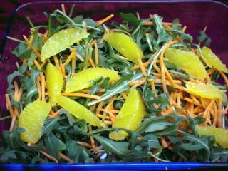 rucola karotten orangen salat