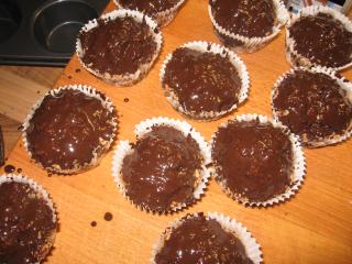 saftige muffins mit schokolade