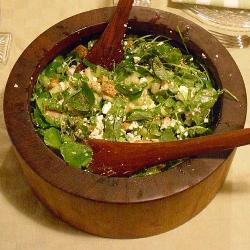 salat mit pitabrot gurke feta und minze
