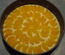 schmandkuchen mit mandarinen und kokosraspeln