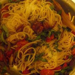 schnelle spaghetti mit tomaten und basilikum