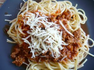 spaghetti mit fettarmer tomatensauce