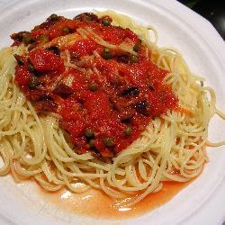 spaghetti mit kapern und oliven