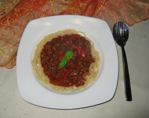 spaghetti mit paprika hacksoße