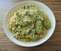 spaghetti mit zucchini champignons sauce ww